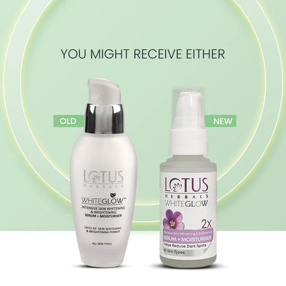 Lotus Herbal WhiteGlow Skin Brightening Serum + Moisturiser 30ml
