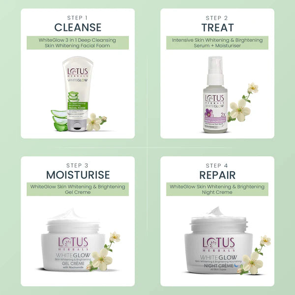 Lotus Herbal WhiteGlow Skin Brightening Serum + Moisturiser 30ml