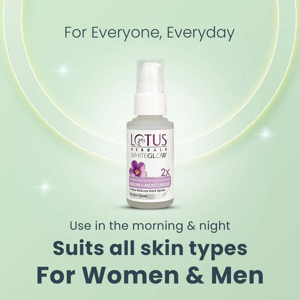Lotus Herbal WhiteGlow Skin Brightening Serum + Moisturiser 30ml