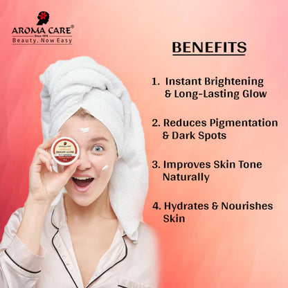 AROMA CARE BRIGHT GLOW SKIN LIGHTENING FAIRNESS CREAM 50GM