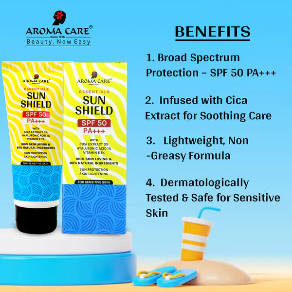Aroma Care Essentials Sun Shield SPF 50 PA+++ (For Sensitive Skin)