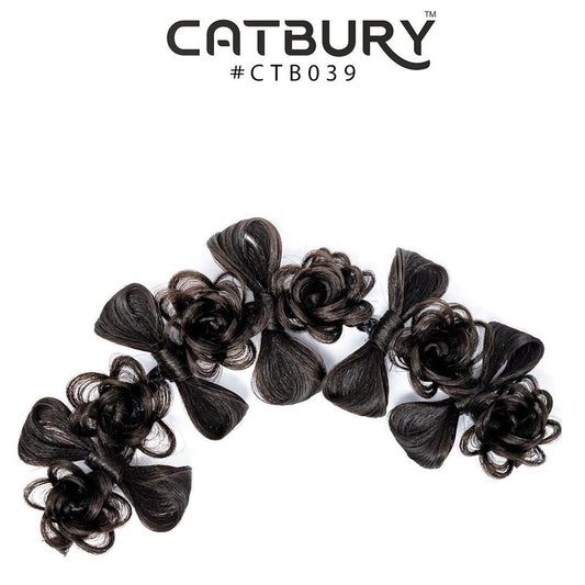 Catbury Rose & Bow Strips Hair Style