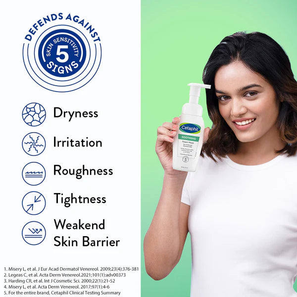 Cetaphil Soothing Foam Wash 200 ml with Ceramides