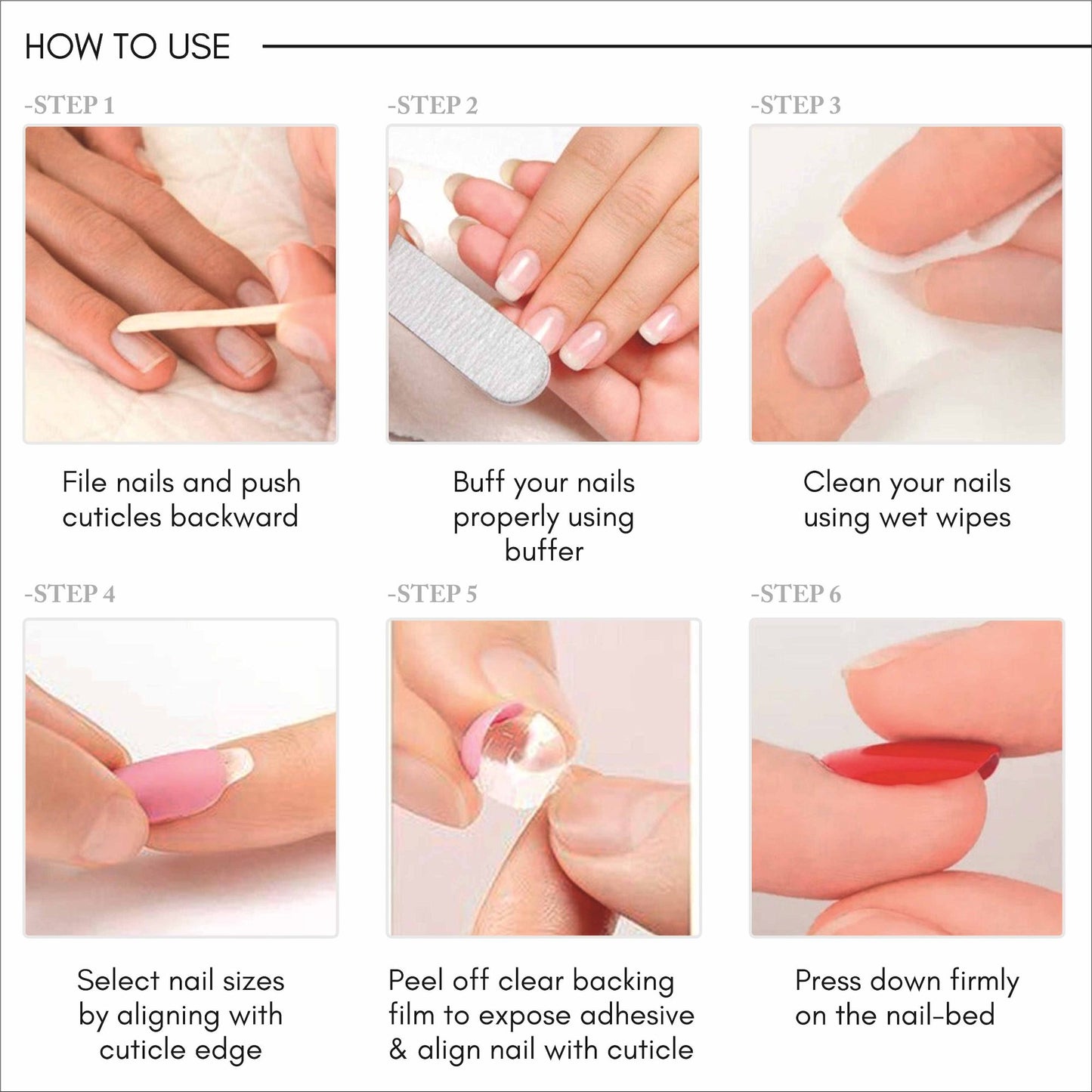 LICK NAILS Tip Toe Artificial Press On Nails