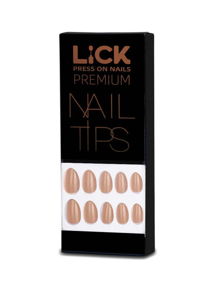 LICK NAILS Chocolate Brown Square Press On Nails
