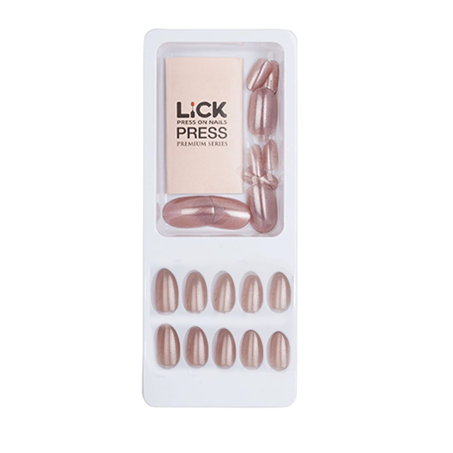 LICK NAILS Oval Shape pink chromatic  Press On Nails