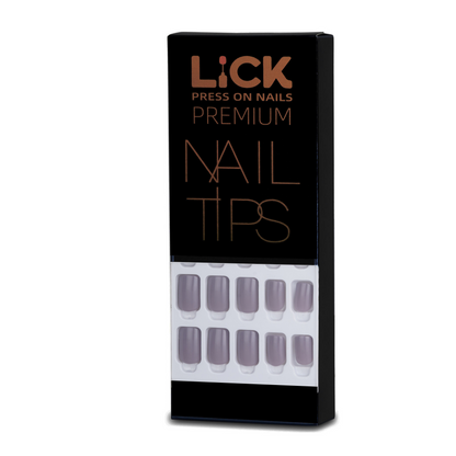 LICK NAILS Lavender Shade Square Press On Nails