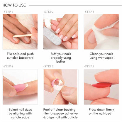 LICK NAILS Chic Squares Shape Matte False Press On Nails