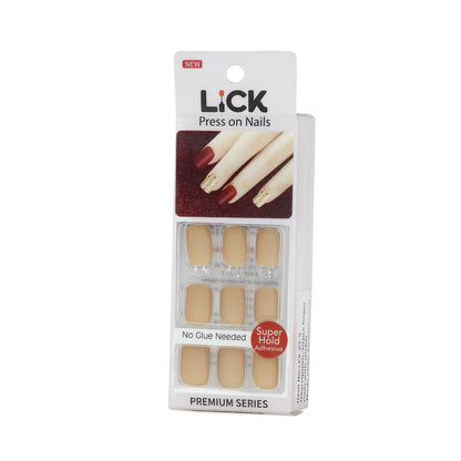 LICK NAILS Classic Nude Square Press On Nails