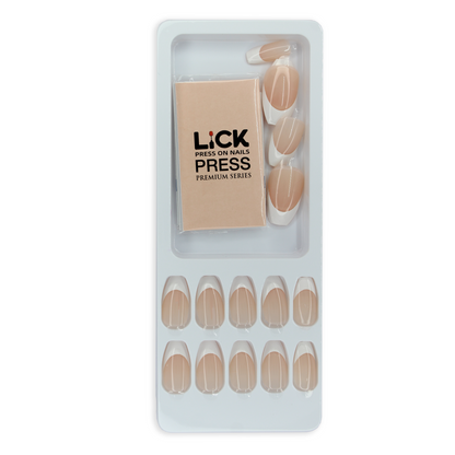 LICK NAILS Classic French Tips Ballerina Press On Nails