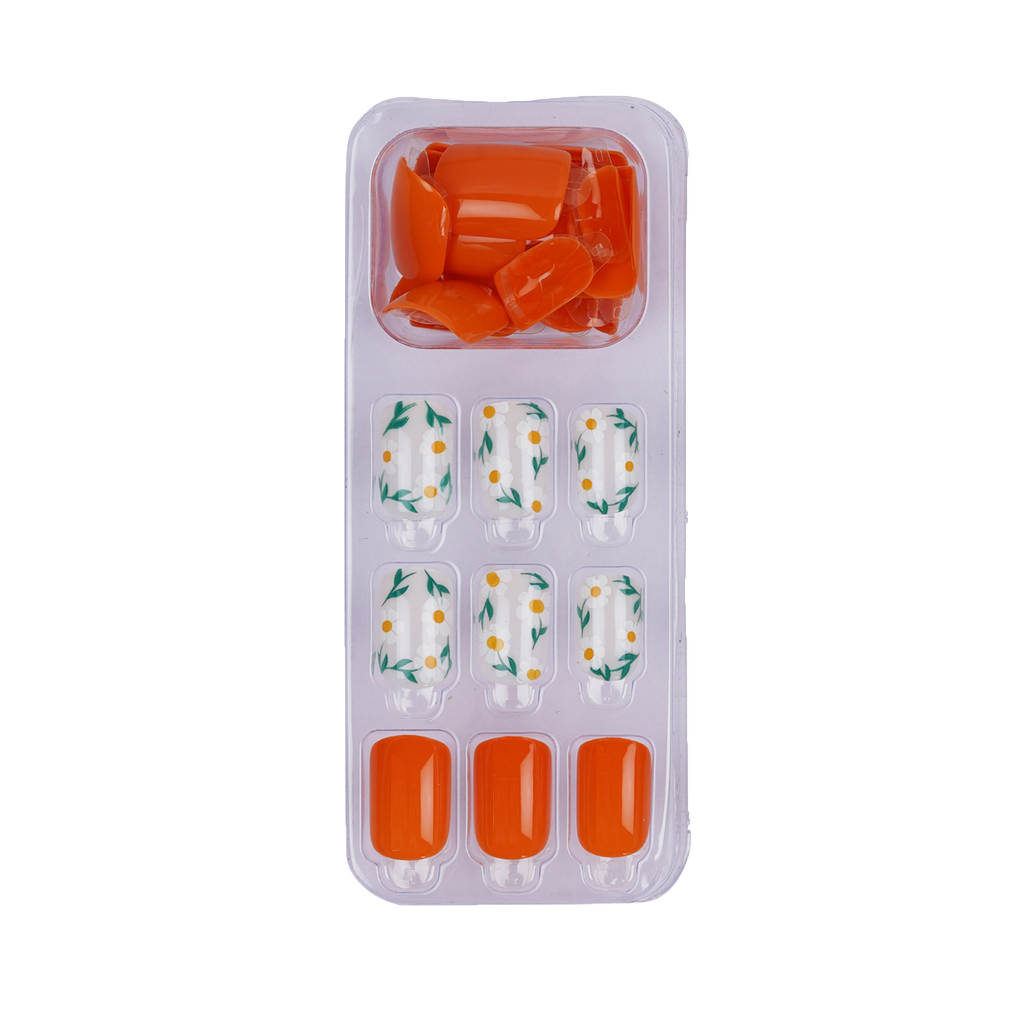 LICK NAILS Sleek  Perfect Orange Glossy French Press On Nails