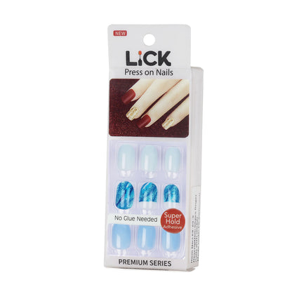 LICK NAILS Pastel Blue Shade Press on Nails