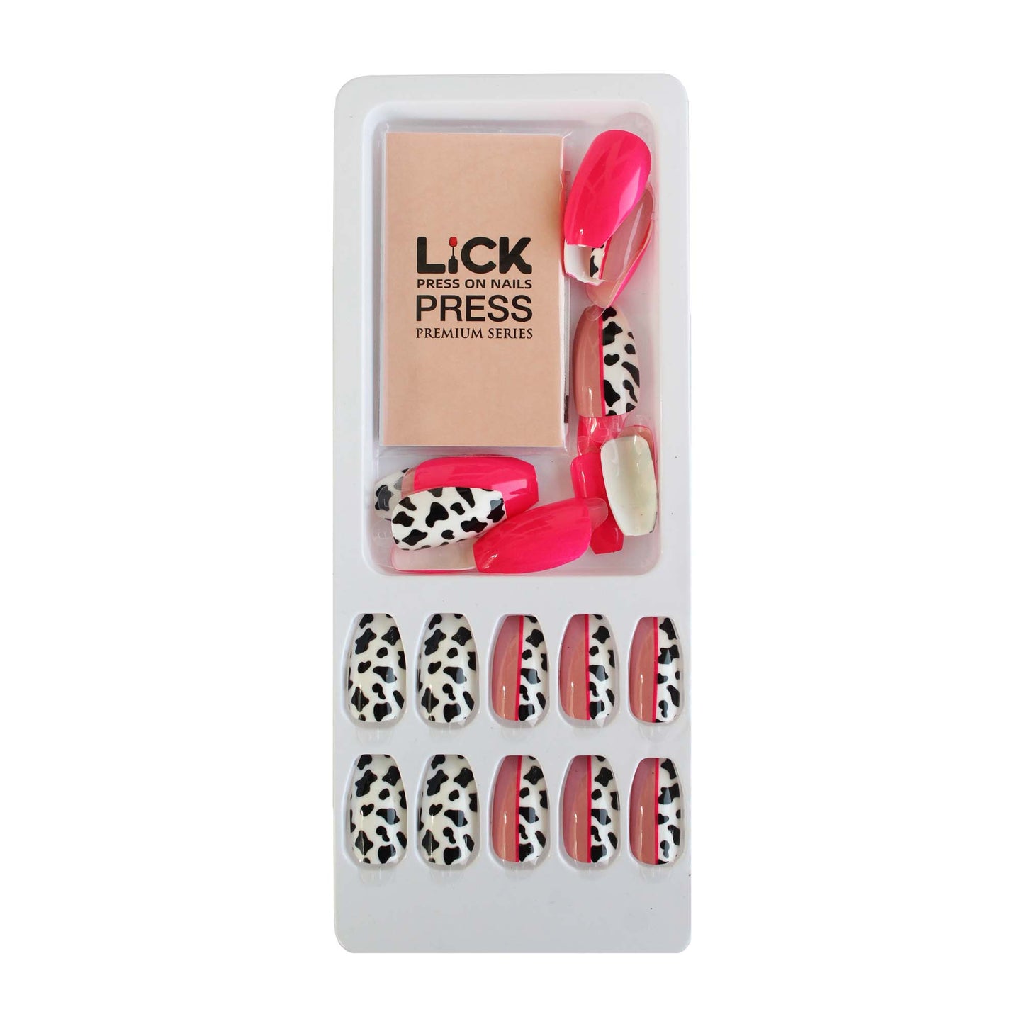 LICK NAILS French Manicure Studded Press on Nails