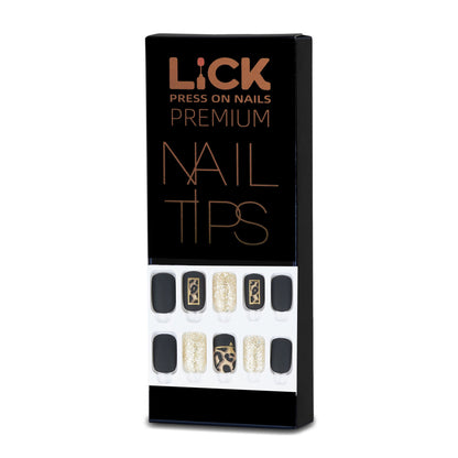 LICK NAILS Checkered Print Sunshine Nails Press on Nails