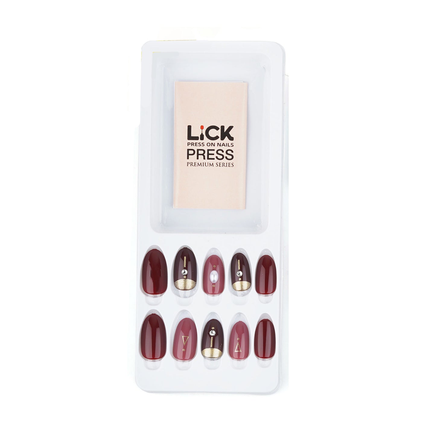 LICK NAILS Oval Shape pink chromatic  Press On Nails