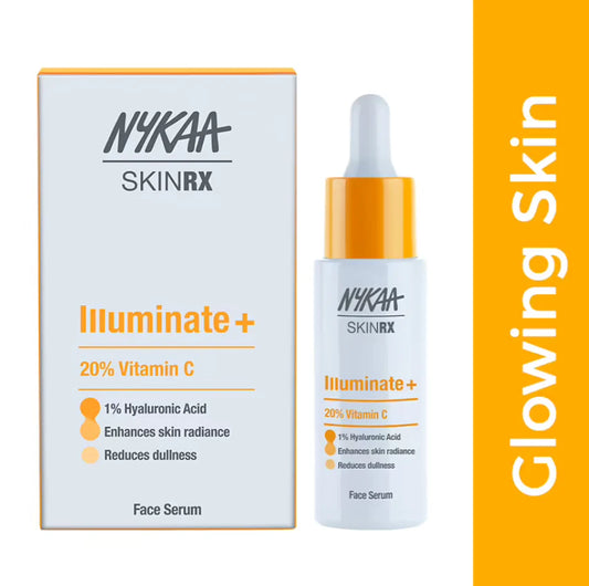 Nykaa SKINRX 20% Vitamin C Face Serum For Bright, Glowing & Radiant Skin With 1% Hyaluronic Acid