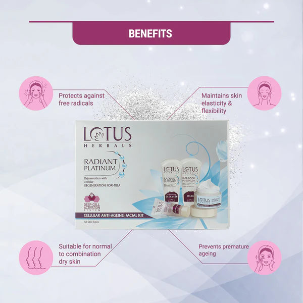Lotus Herbal Radiant Platinum Cellular Facial Kit