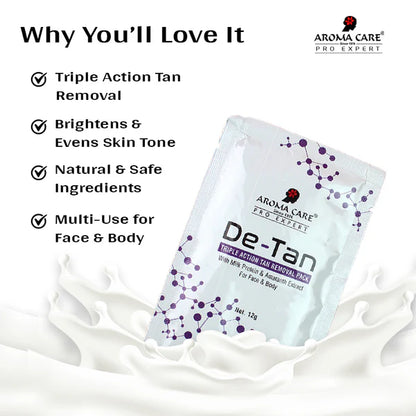 AROMA CARE DE-TAN TRIPLE ACTION TAN REMOVAL PACK 72GM