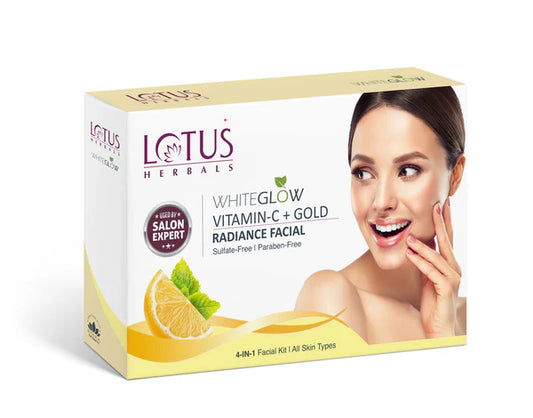 Lotus Herbal WhiteGlow Vitamin C + Gold Radiance Facial Kit (4 in 1)