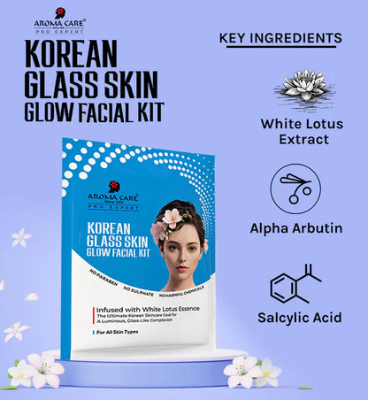 AROMA CARE KOREAN GLASS SKIN GLOW FACIAL KIT 185GM