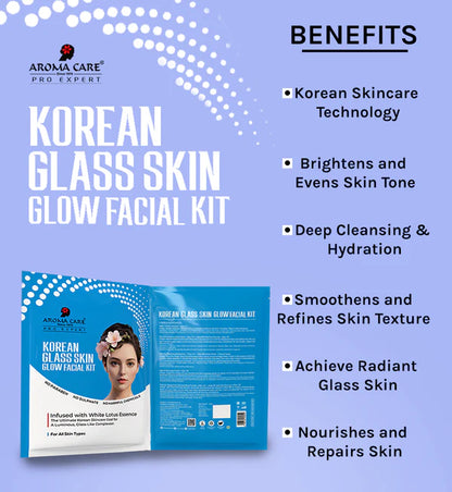 AROMA CARE KOREAN GLASS SKIN GLOW FACIAL KIT 185GM