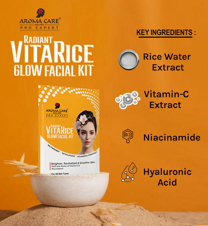 AROMA CARE RADIANT VITARICE GLOW FACIAL KIT 185GM