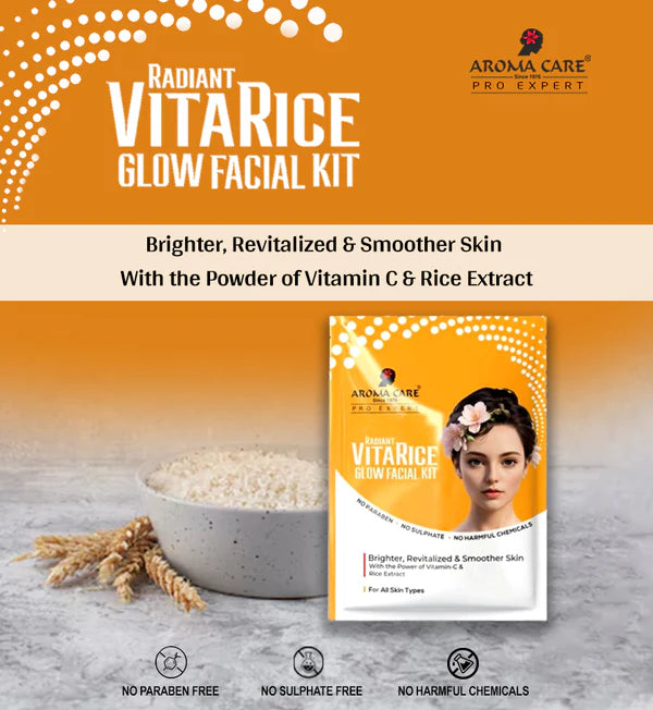 AROMA CARE RADIANT VITARICE GLOW FACIAL KIT 185GM