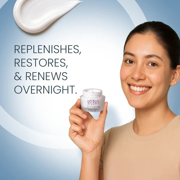 Lotus Herbal WhiteGlow Skin Brightening & Nourishing Night Cream 60GM