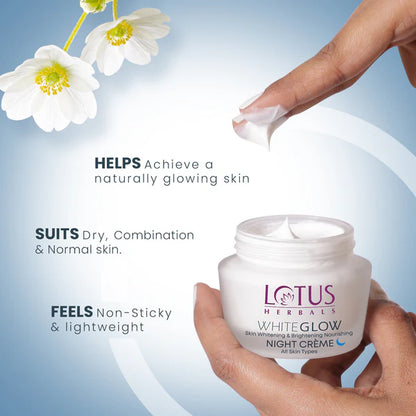 Lotus Herbal WhiteGlow Skin Brightening & Nourishing Night Cream 60GM
