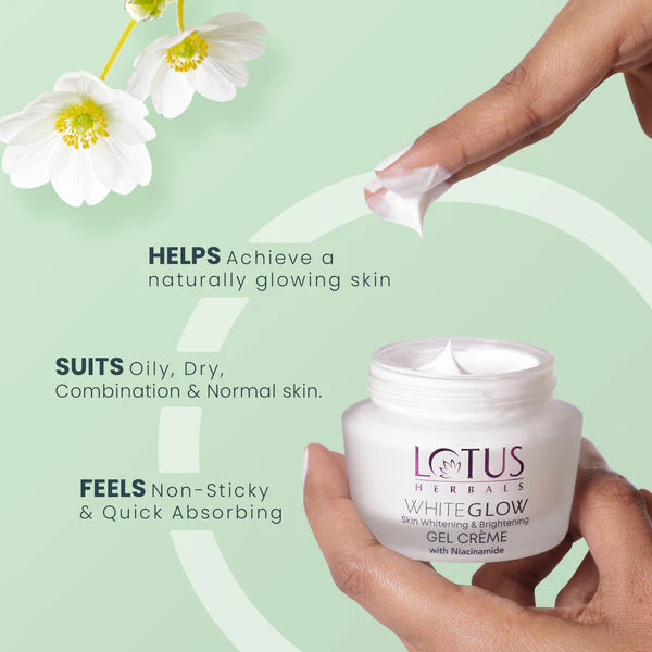 Lotus Herbal WhiteGlow Skin brightening Gel Creme SPF 25 PA+++ 60g