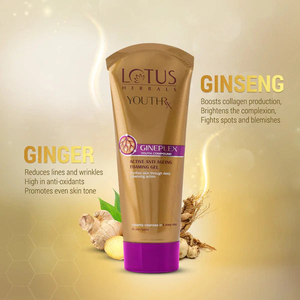 Lotus Herbal YouthRx Active Anti Ageing Foaming Gel | 100g