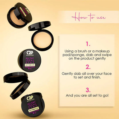 C2P PROFESSIONAL MAKEUP (All Day Ideal Stay Matte Finish & Fix Compact )
