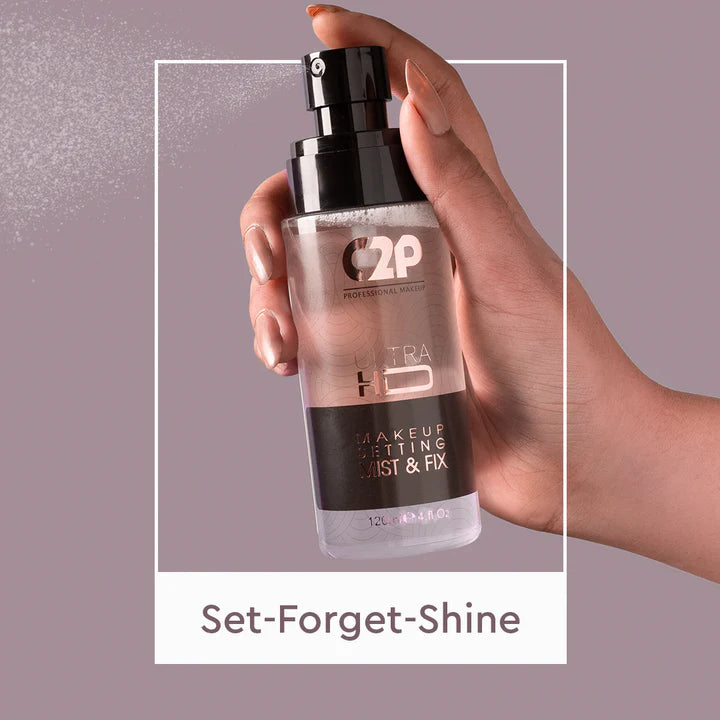 C2P ULTRA HD MAKEUP SETTING MIST & FIX  SHIMMER