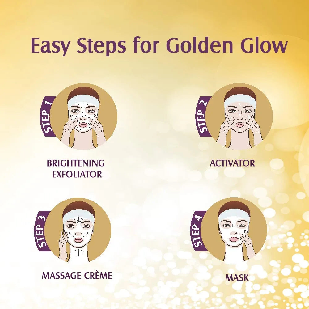 Lotus Herbals Radiant Gold Cellular Glow Facial Kit 4 in 1 |