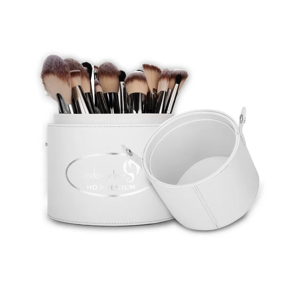 London Prime Cosmetics Brush Holder Cylinder Shaped - White (Large)