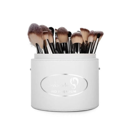 London Prime Cosmetics Brush Holder Cylinder Shaped - White (Large)