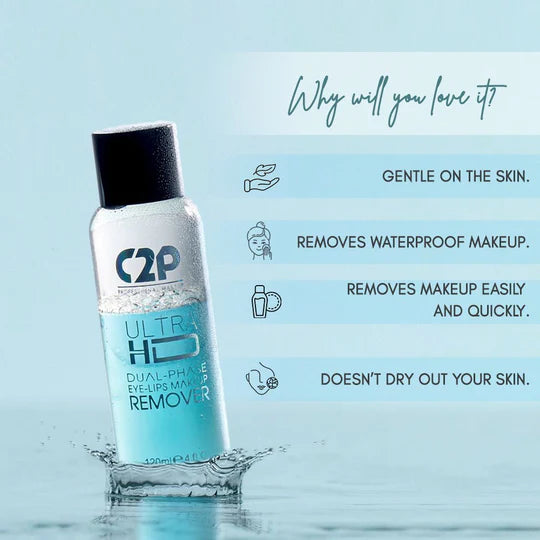 C2P ULTRA HD DUAL PHASE EYE & LIP MAKEUP REMOVER