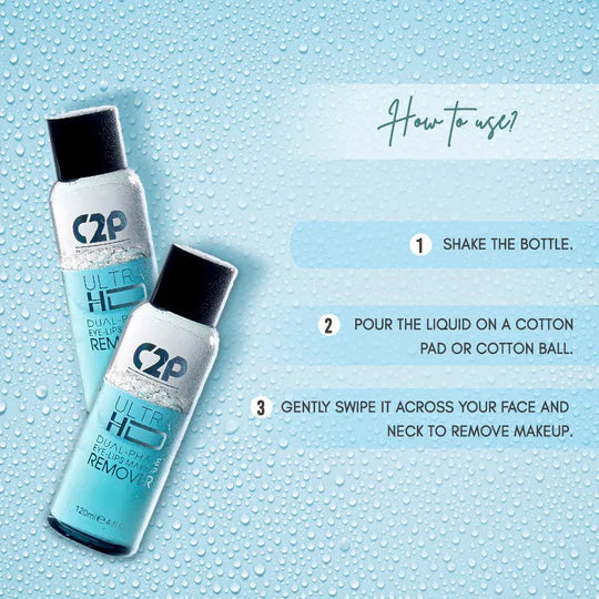 C2P ULTRA HD DUAL PHASE EYE & LIP MAKEUP REMOVER
