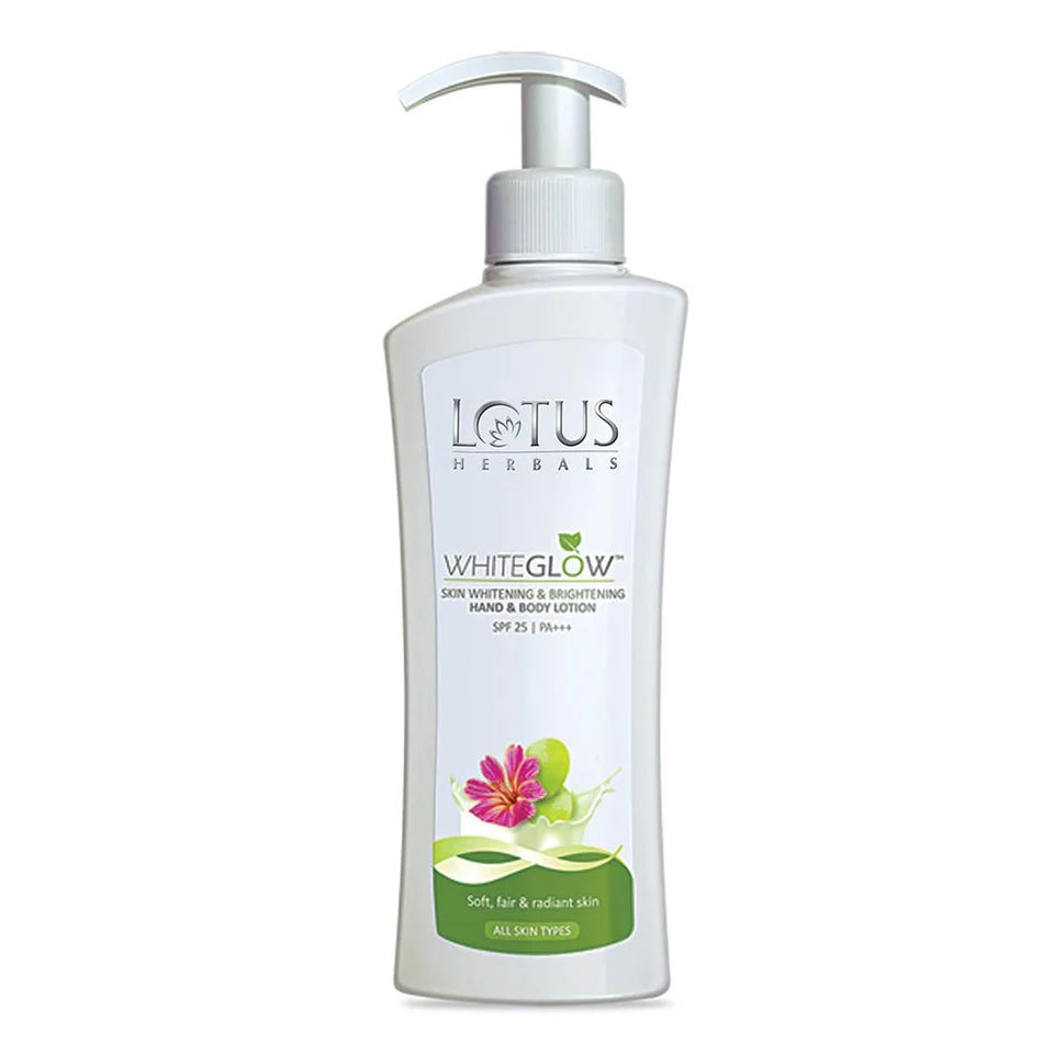 Lotus Herbal Whiteglow Skin Whitening & Brightening Hand & Body Lotion Spf 25 Pa+++ (300ml)